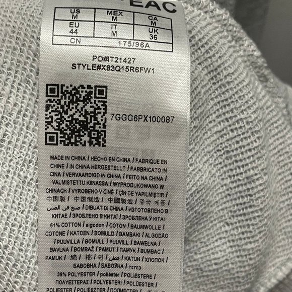 Guess Casual Zip Up Shirt Grey Size Medium - Picture 3 of 3